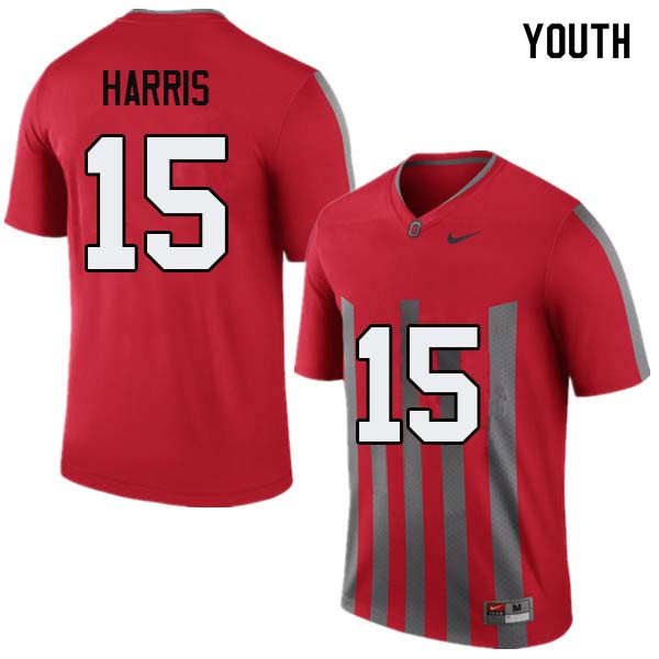 Youth #15 Jaylen Harris Ohio State Buckeyes College Football Jerseys Sale-Throwback